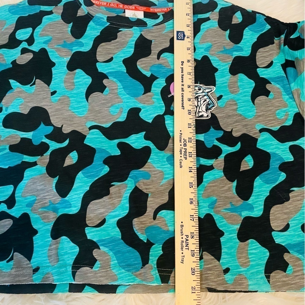 Disney Womens Baby Yoda Grogu Camo T-Shirt Star Wars: The Mandalorian Size: L - Picture 9 of 9